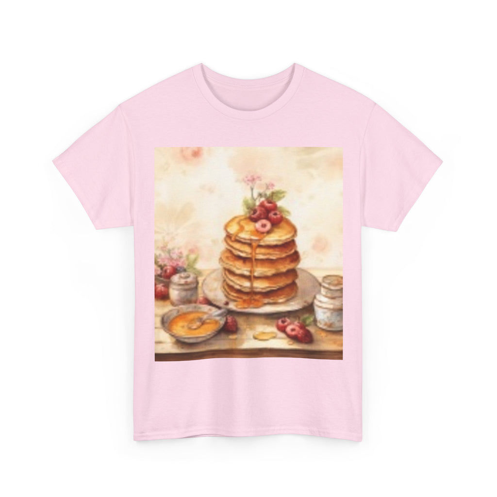 Pancake Stack Tee — Vintage Breakfast Illustration Shirt