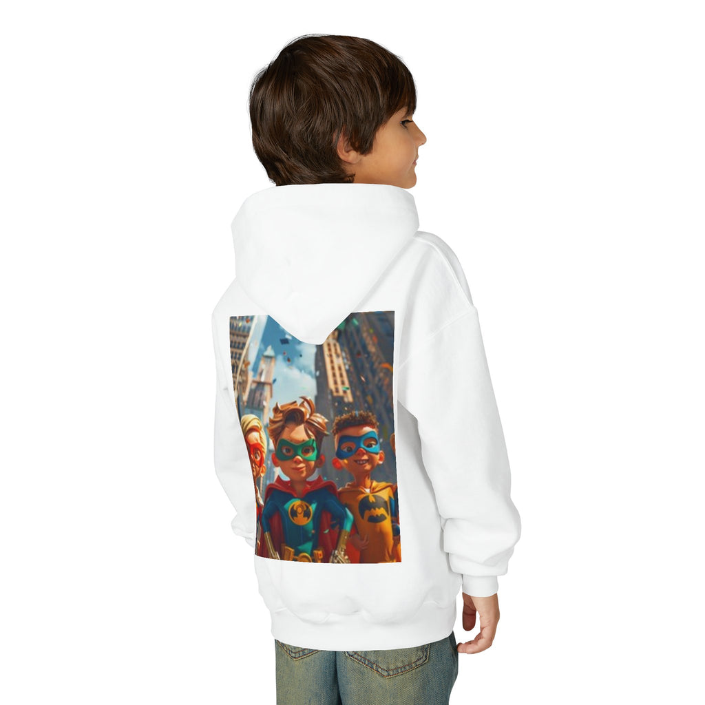 Youth Superhero Hoodie — Kids Superhero Squad Graphic Pullover
