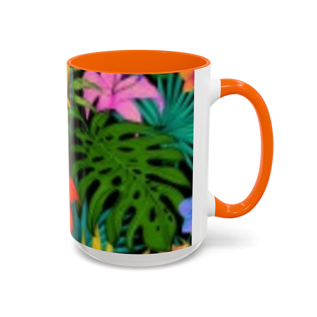 Tropical Floral Coffee Mug — Colorful Paradise Accent Mug (11/15 oz)