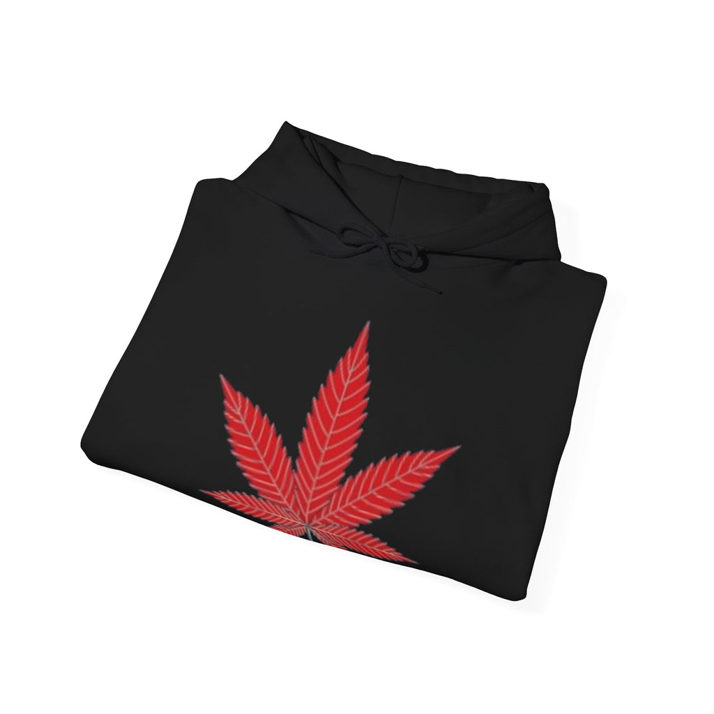 Marijuana Leaf Hoodie with Two Men Angry — Casual Streetwear Pullover