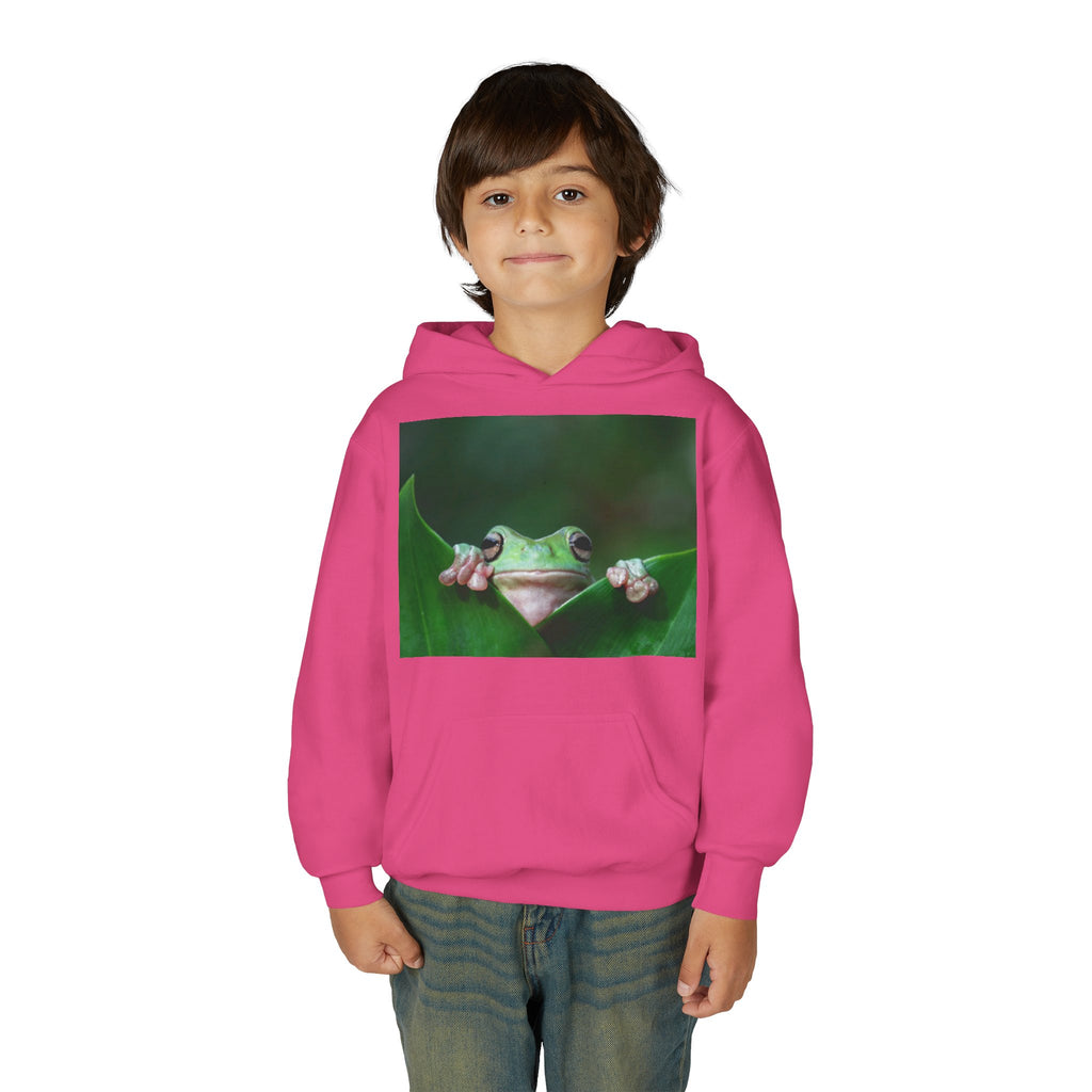 Youth Frog Hoodie – Cute Green Tree Frog Graphic Pullover