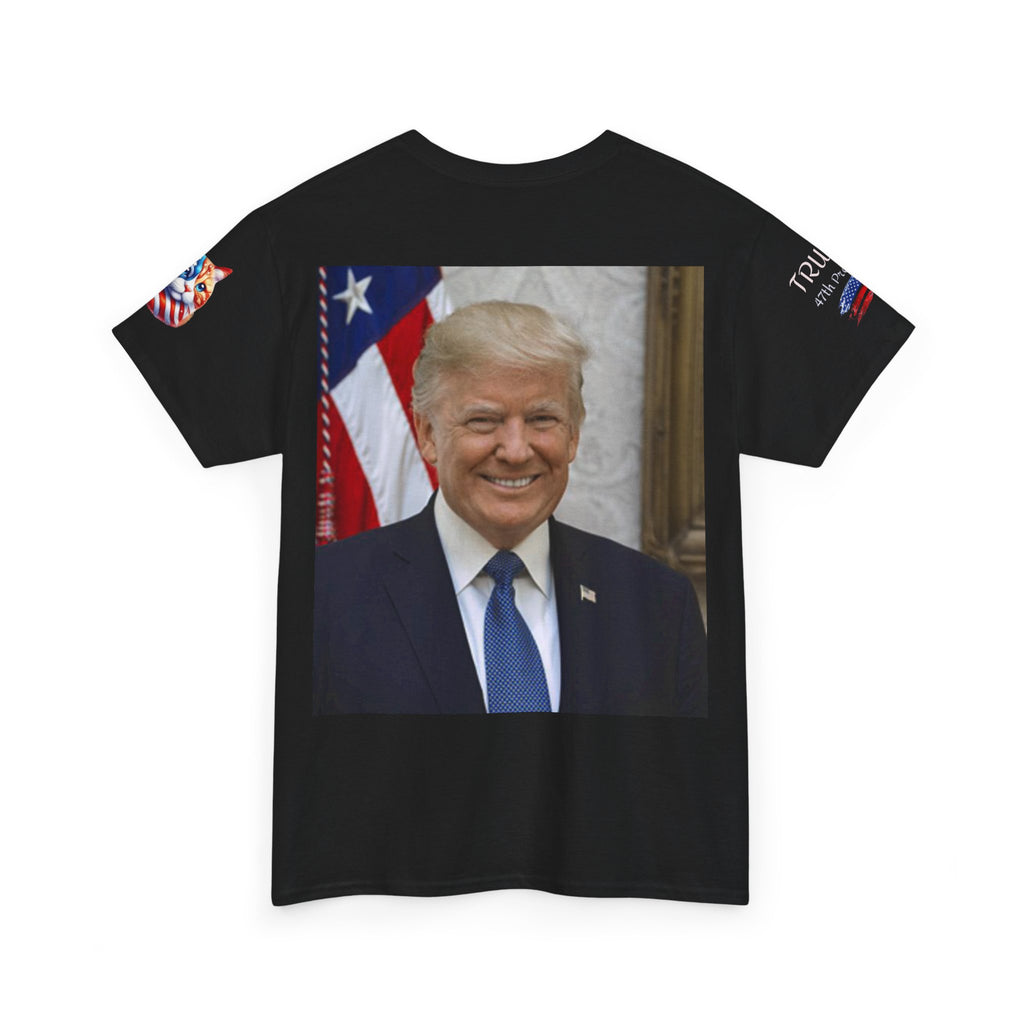 T-shirt patriotique Donald J TRUMP — Poing patriotique drapeau américain
