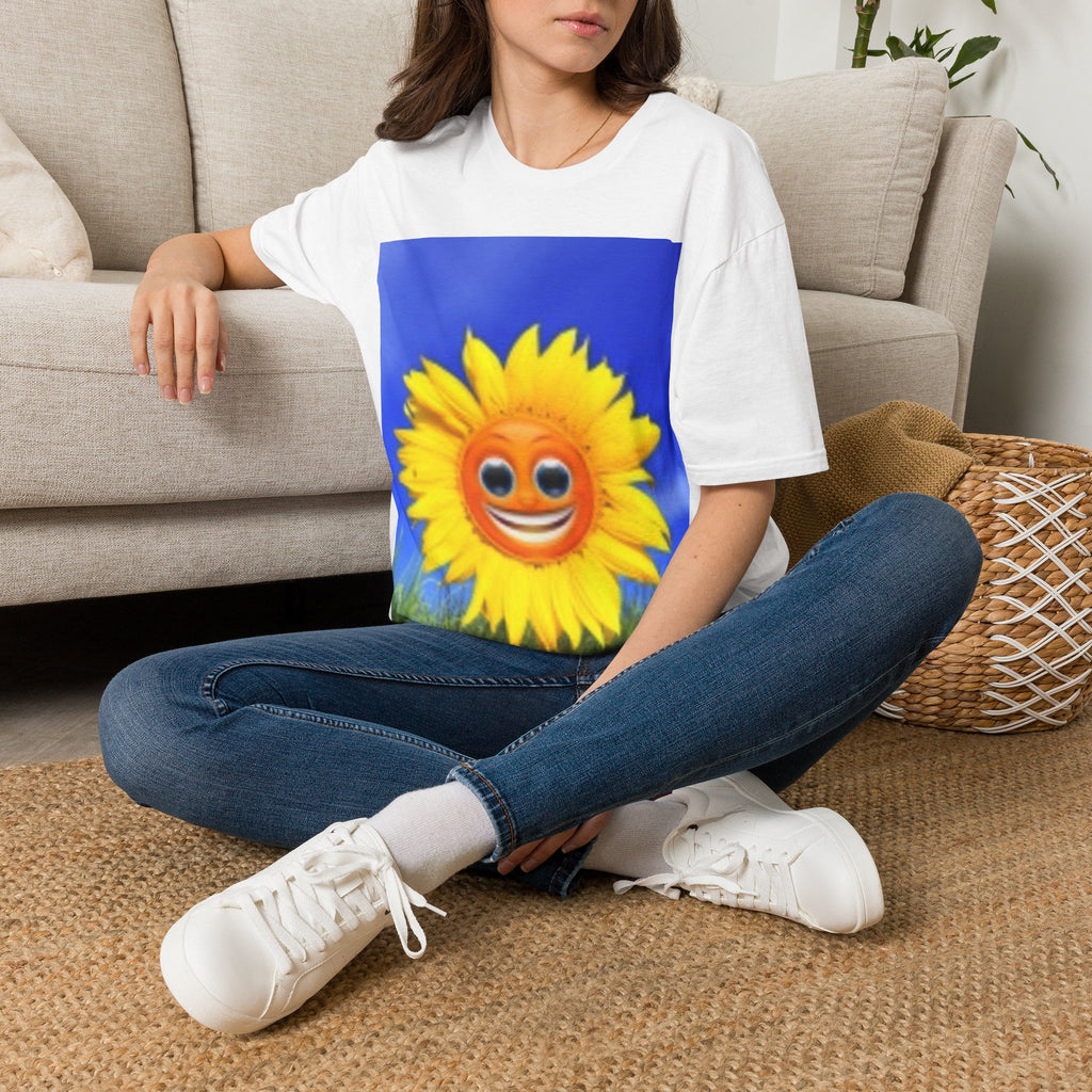 Sunflower Smile T-Shirt — Bright Happy Floral Graphic Tee